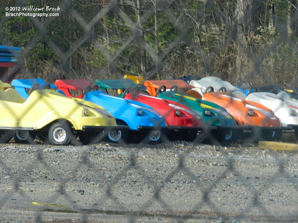 Hot Rods cars sitting in the boneyard.