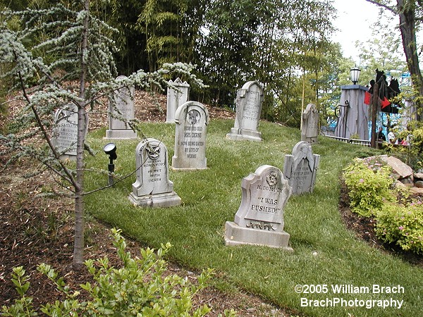 The graveyard outside of Boo Blasters on Boo Hill.