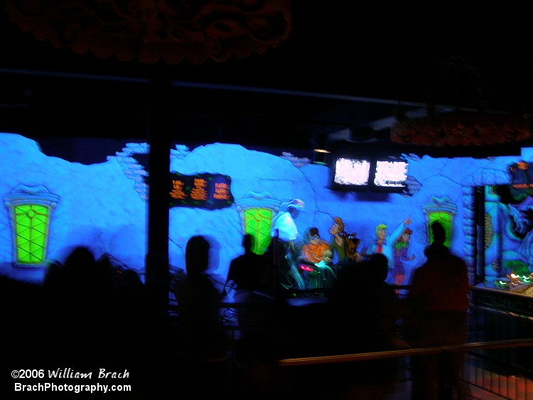 You can see some of the Scooby Doo characters on the wall.  They were evicted for being not-so-scary after the 2009 season.