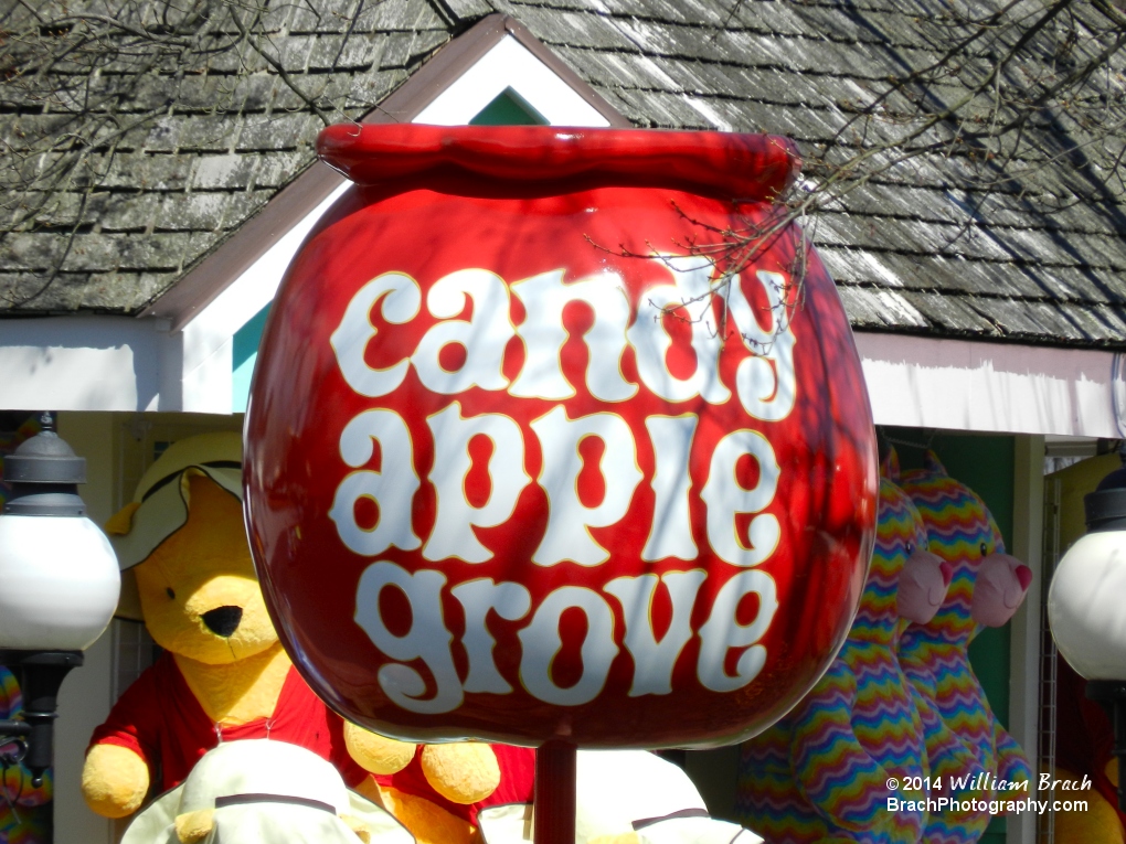 Kings Dominion rethemed The Grove back to Candy Apple Grove for 2014 as a nod to the park's past history.