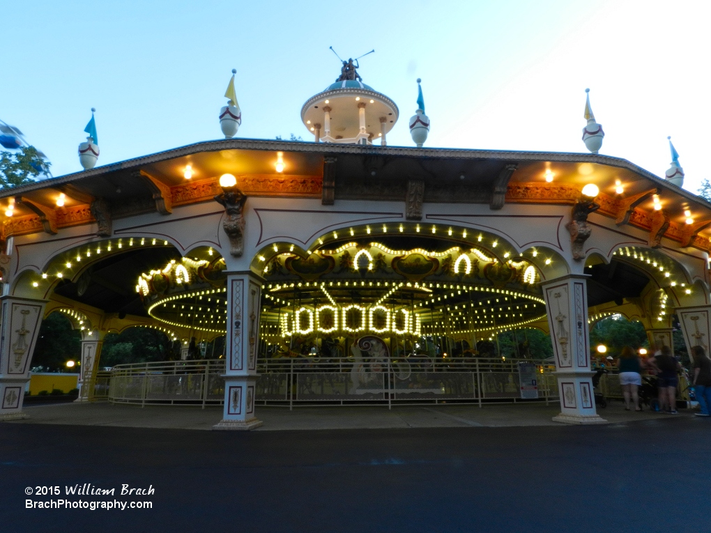 King's Dominion's Carousel at dusk.