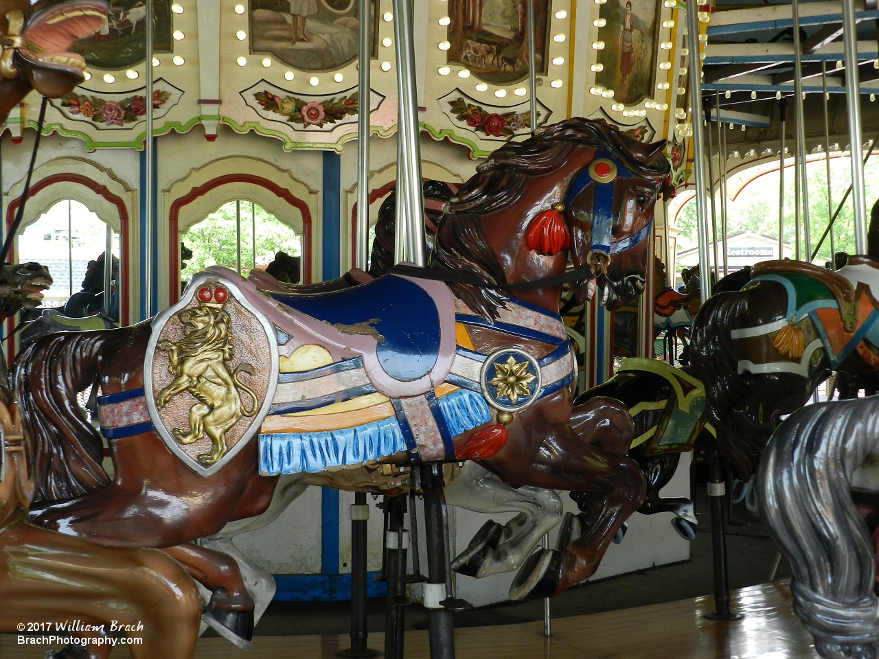 Looking at the detail on one of the horses.