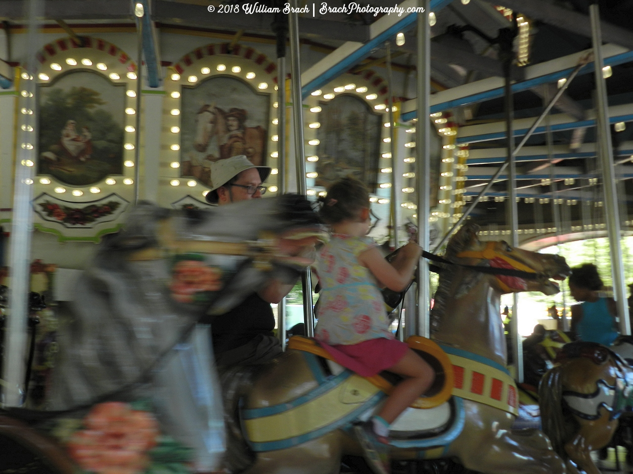 Kings Dominion's Grand Carousel in motion.