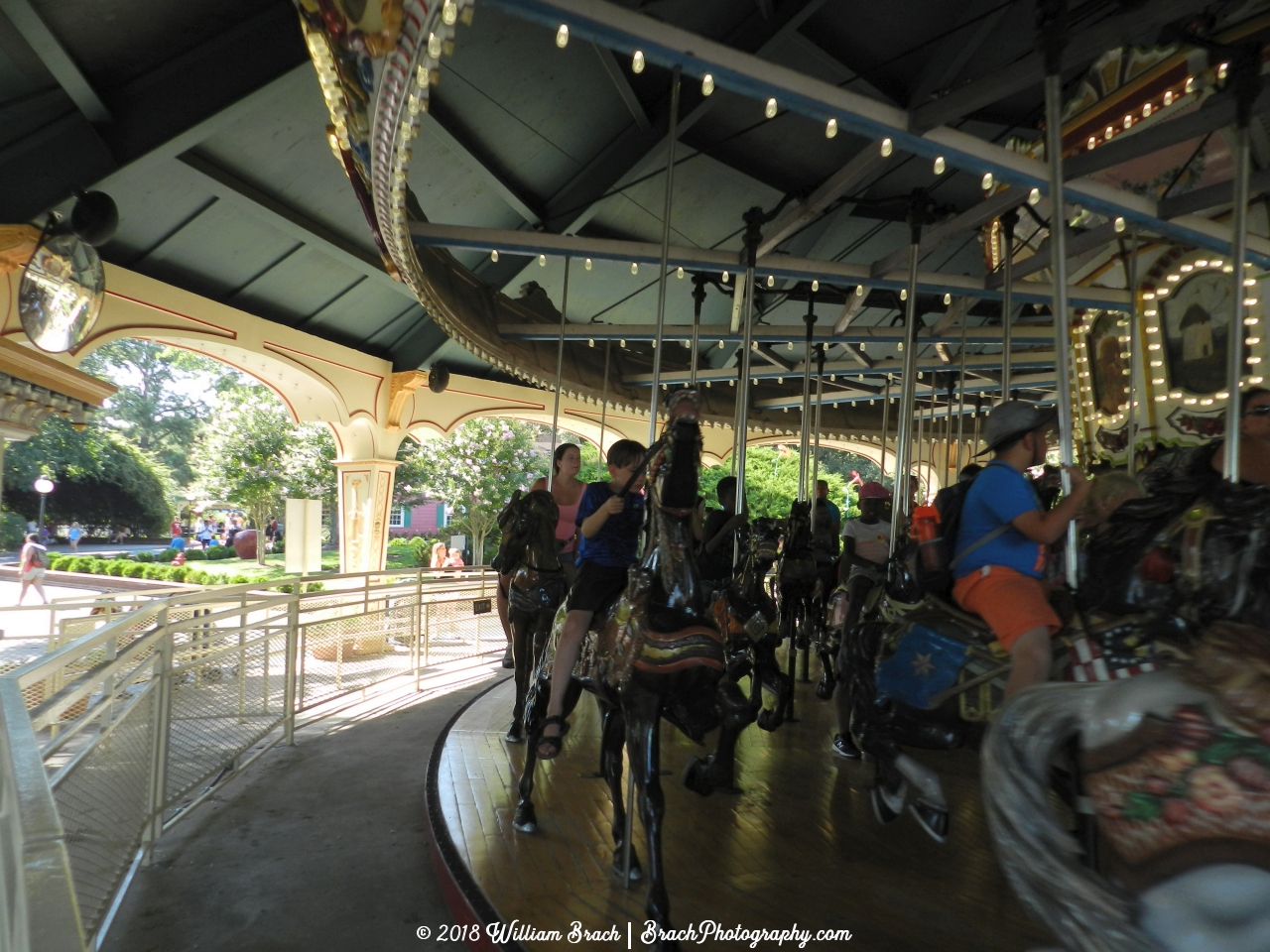 Kings Dominion's Grand Carousel in motion.