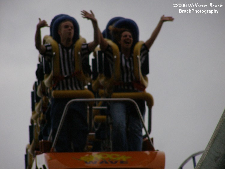 Chris and Emilia riding Shockwave!