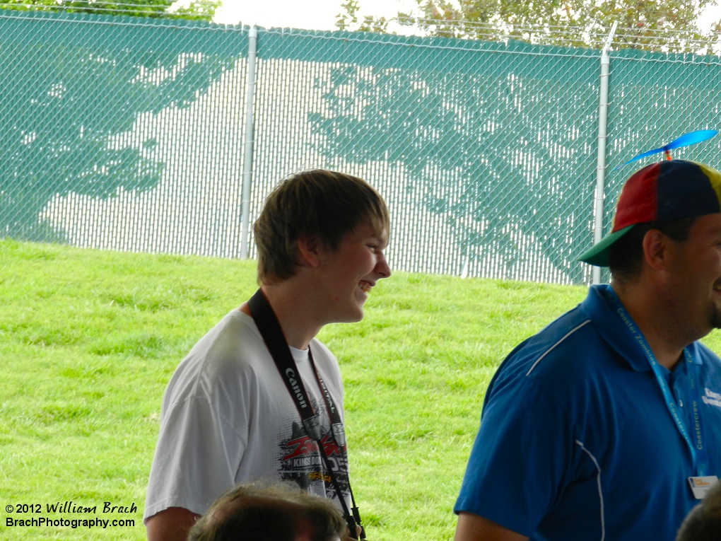 Michael sharing some laughs with other Coaster Crew members.