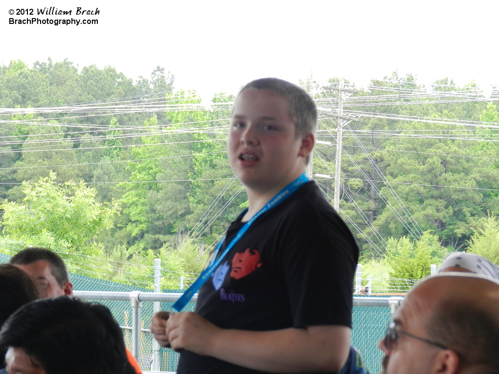 Gavin looking on during the trivia.