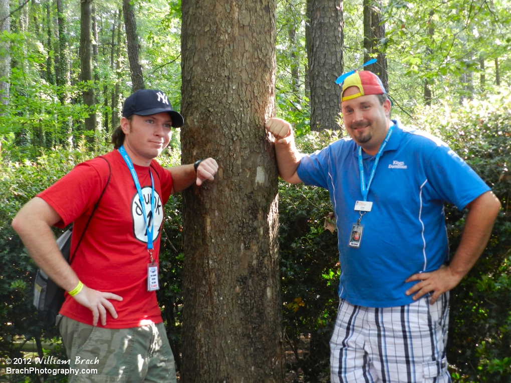 The Legend and Clint at Kings Dominion's Moon Tree.