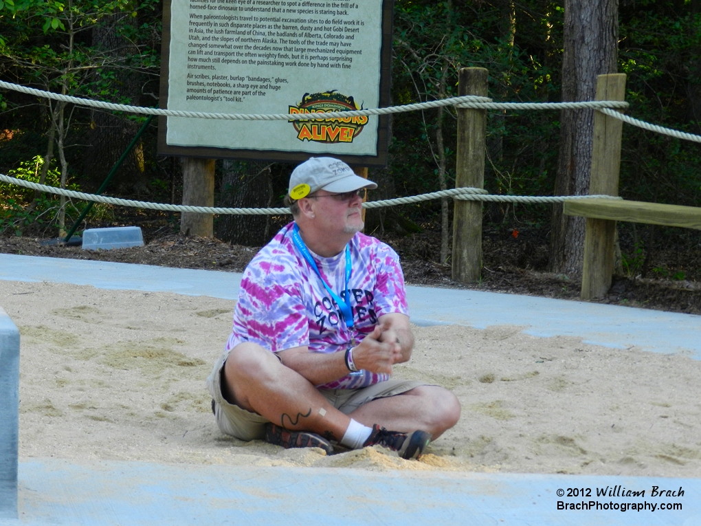 Sam Marks of the Coaster Zombies proves you don't have to be a kid to play in the sandbox.  He's a true kid at heart! (We all are, aren't we?)