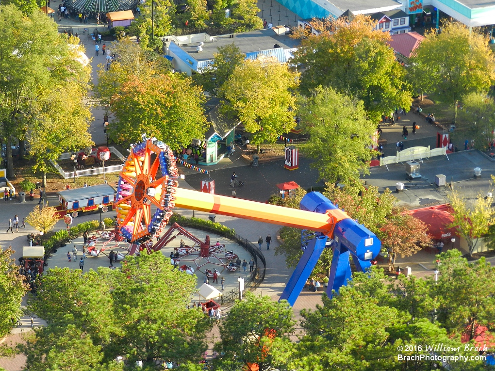 Delirium swinging as the sun starts to set on another fun day at Kings Dominion.