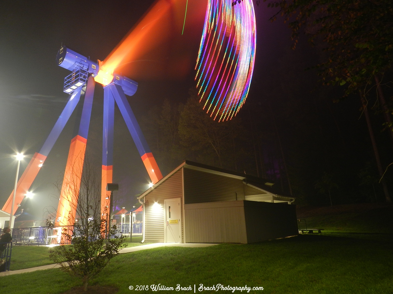 Delirium in motion at night.