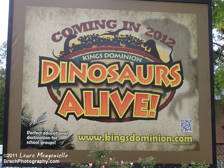 NEW for 2012 at Kings Dominion - Dinosaurs Alive!  This section will expand significantly next year!