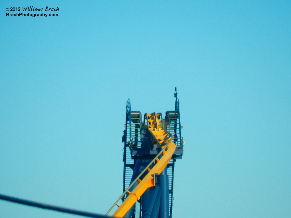 Top of Dominator's lift hill.