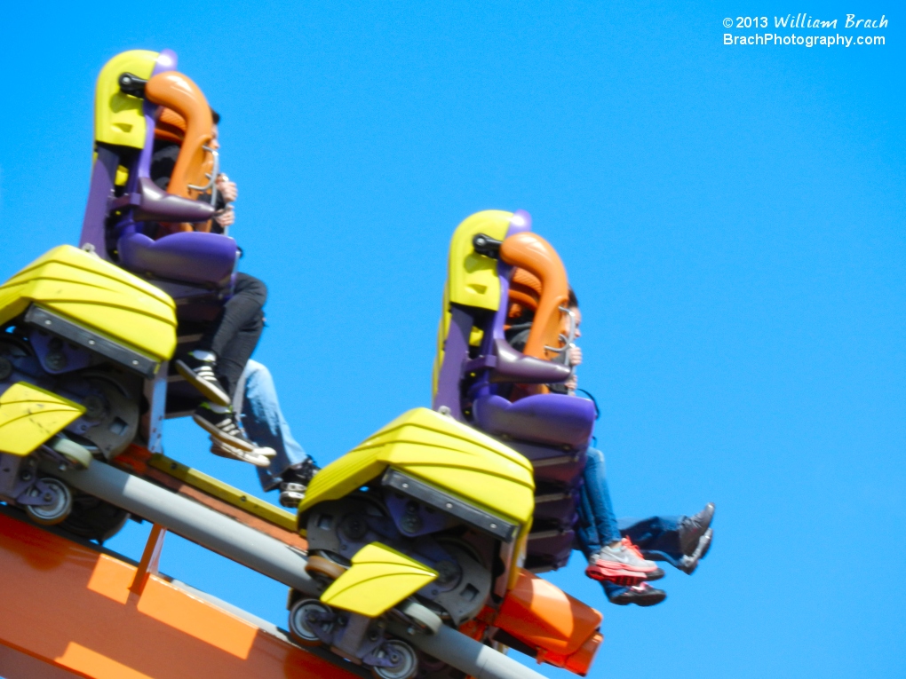 Dominaotr is a World-Class Floorless coaster.  There's no floor under your feet!