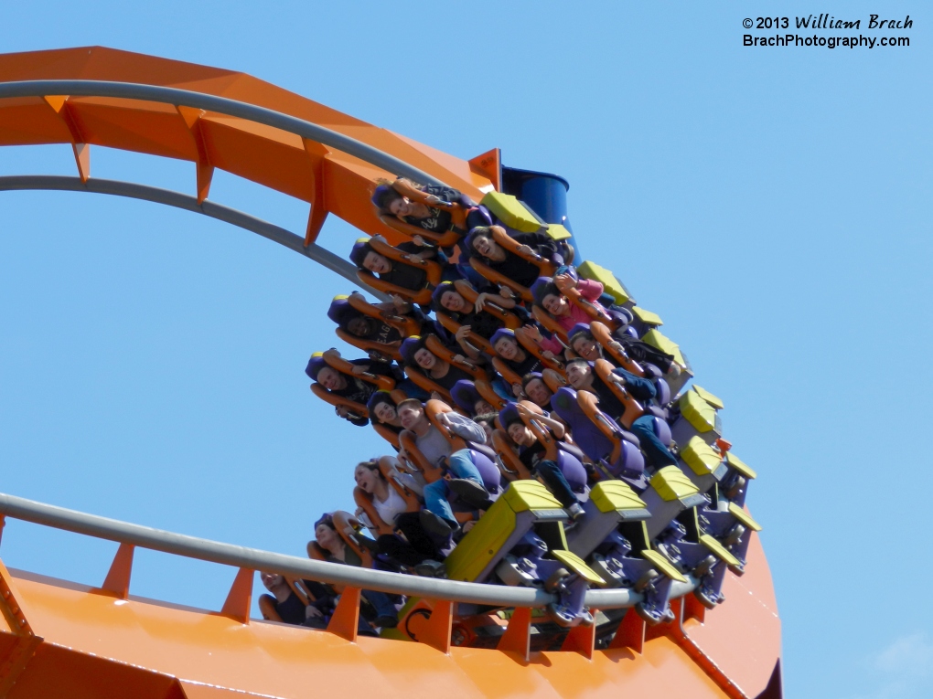 Dominator train running through the cobra roll.