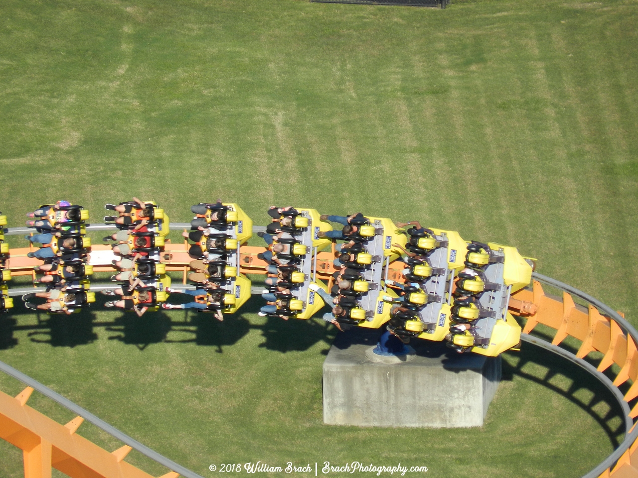 Dominator train in one of its many turns.