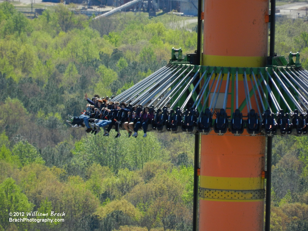 Drop Tower riders on Opening Day 2012.