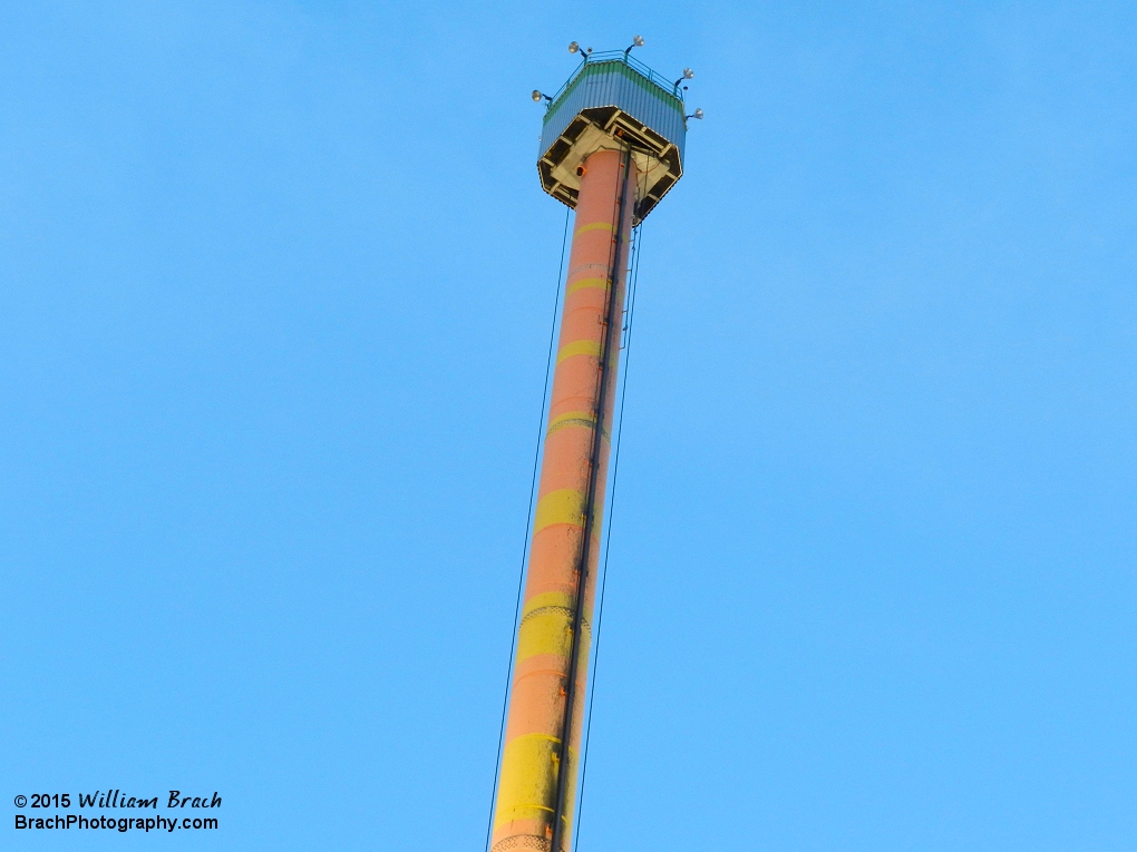 Detailed view of Drop Tower.