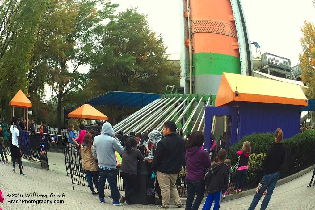 Viewing the station of Drop Tower through the Fisheye lens.