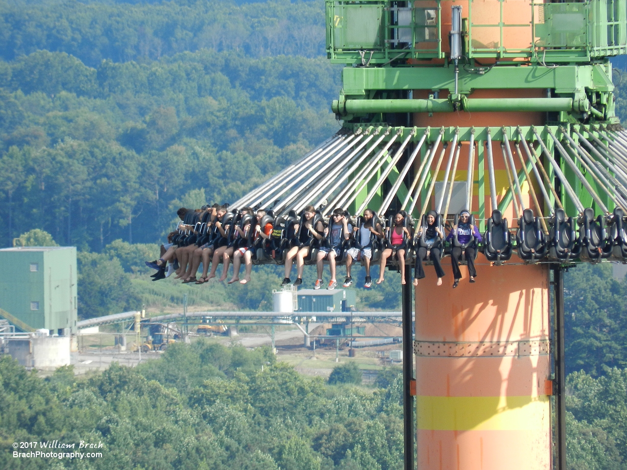 Riders waiting for the drop.