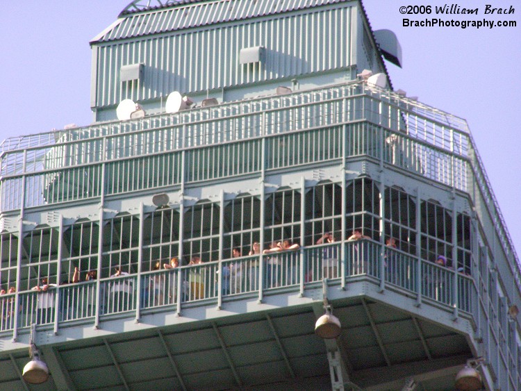 In the Paramount days of Kings Dominion, only the lower level observation deck was used.  I'm not sure why though.