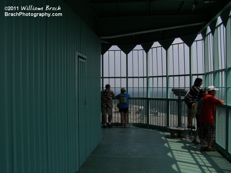 The lower deck looking towards the parking lot.