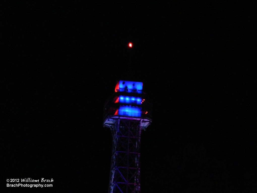 LED lights were installed at the top of the Eiffel Tower to provide a whole new display of color on it at night.