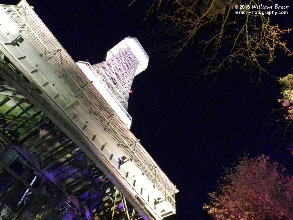 Different perspective looking up at the parks iconic attraction.