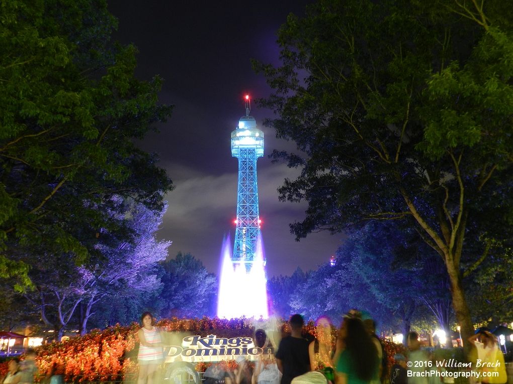 Another long exposure shot looking at the Eiffel Tower at Kings Dominion.