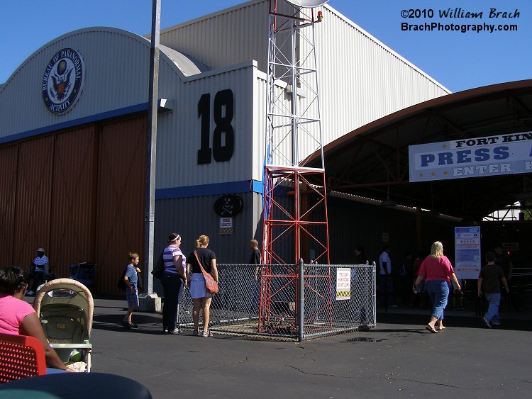 A look at the ride's building and entrance.