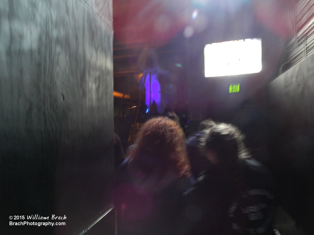 Inside the queue for Flight of Fear.