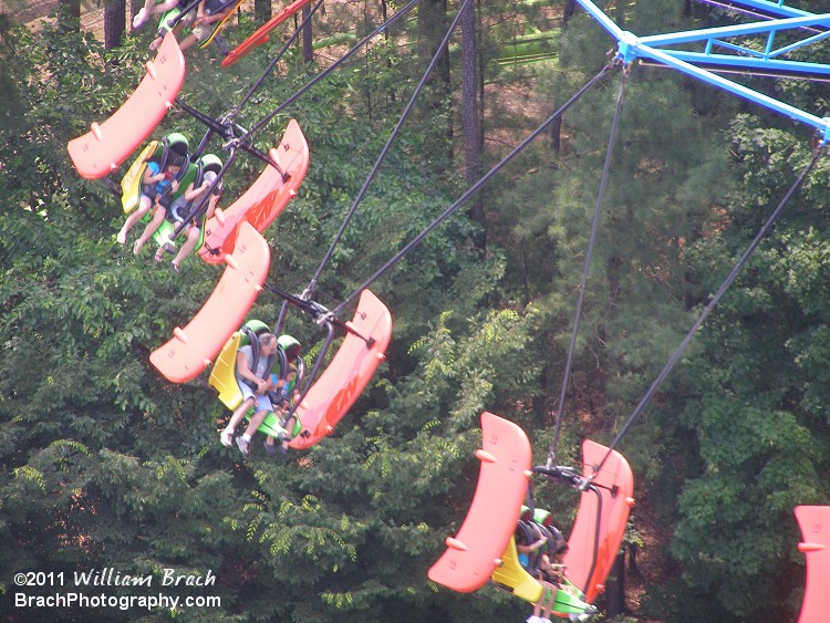 Check out the riders - they look like they're having a blast!