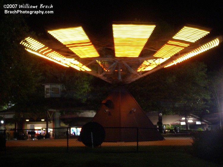 Flying Eagles at night.