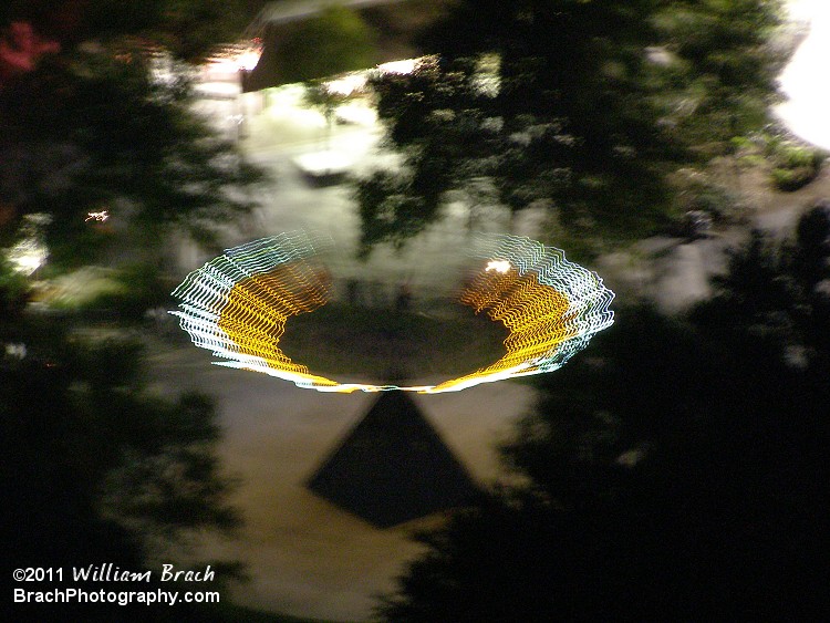 Flying Eagles lights all it up at night as seen from the Eiffel Tower.