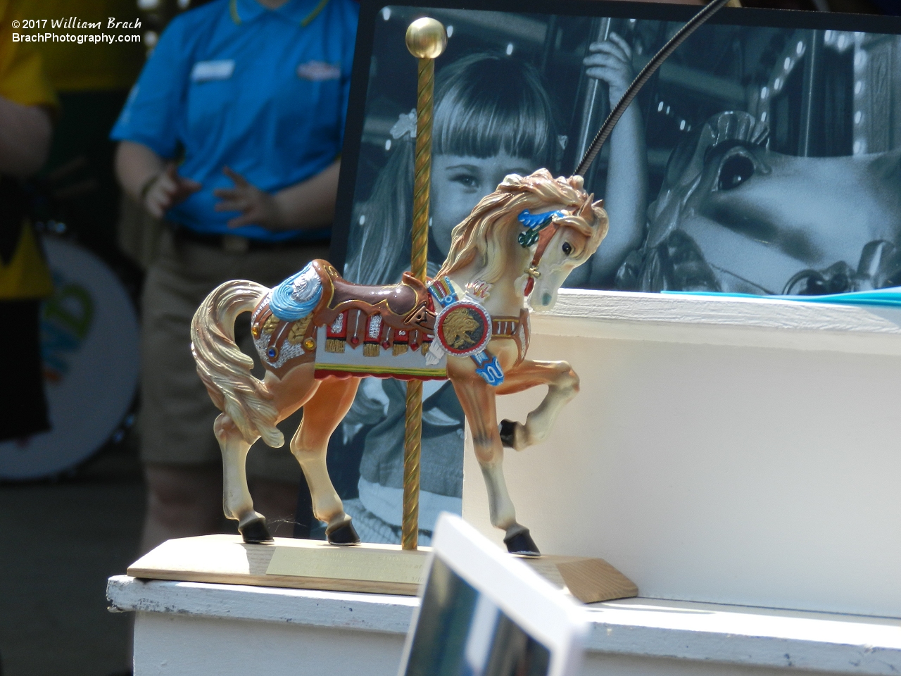 Kings Dominion had two replica horses to give away in a photo contest.