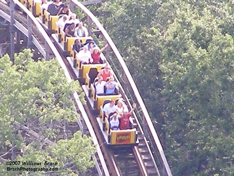 Yeah, these folks paid attention to the sign at the top of the lift hill.