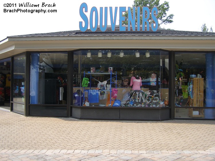 Get your Kings Dominion merchandise at this shop between the locker rentals and the front gate!