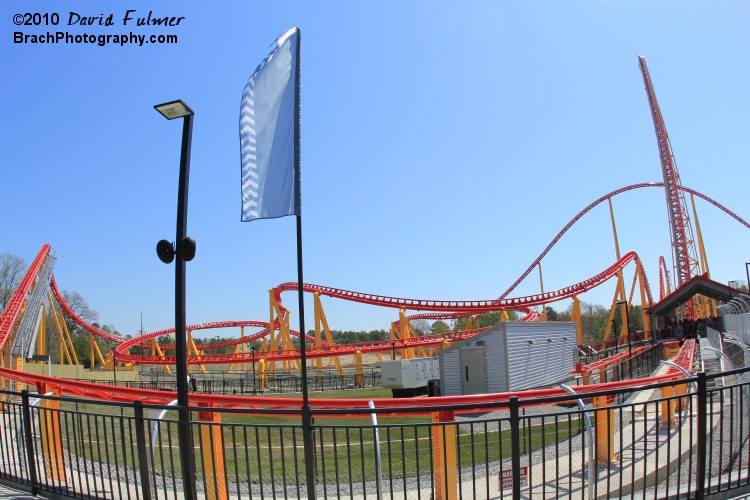 Overview of most of the ride that can be seen from the general public's view.