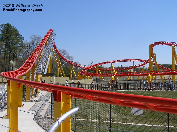 On the left is Intimidator's brake run.