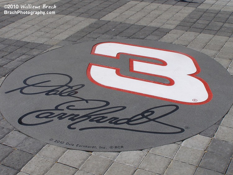 Dale Earnhardt's #3 in the ground on the Intimidator 305 plaza area.