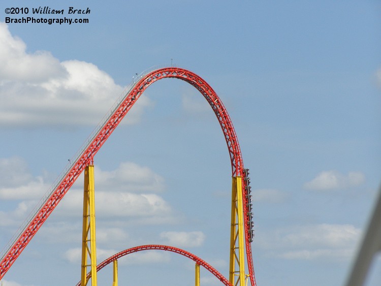 Lift hill, first drop and the second hill seen here.