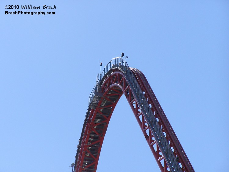 The top of Intimidator 305's lift hill.