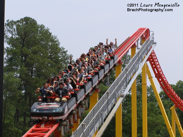 Train in the brake run.