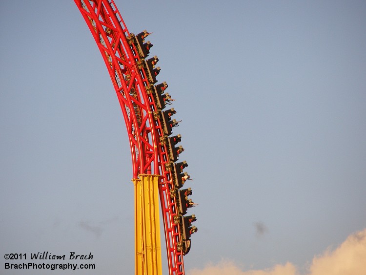 Another I-305 train going down the first drop.