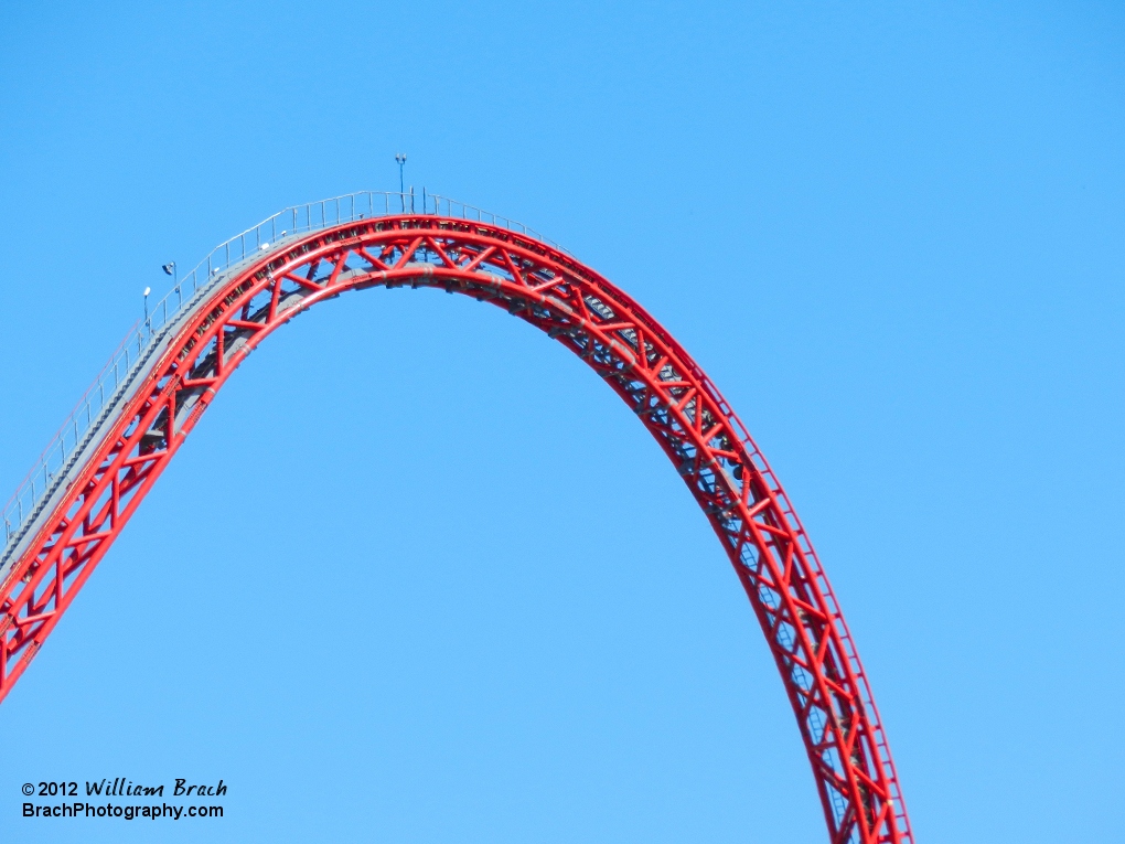 View of the lift hill.