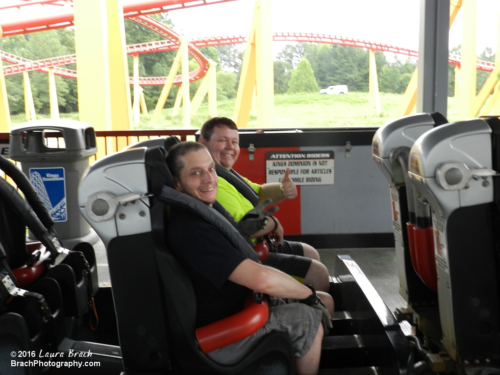 Intimidator 305 got stuck leaving the station and left us stranded in the station.