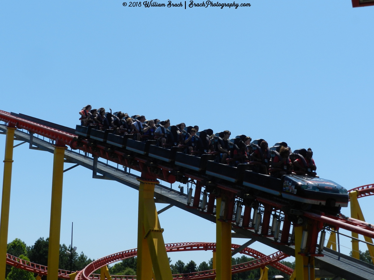 Intimidator 305 train in the brake run.