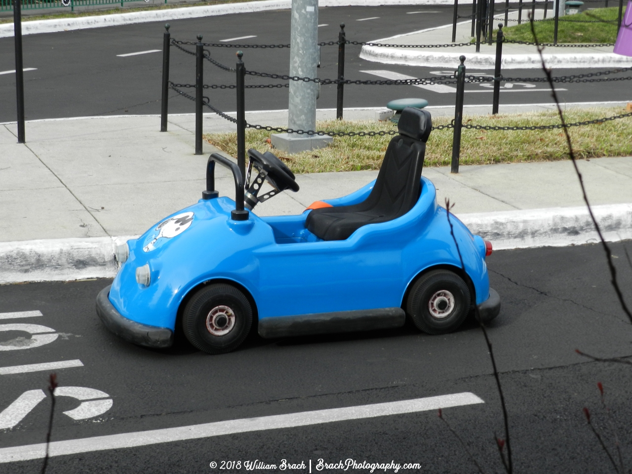 Blue car with Joe Cool on the front.