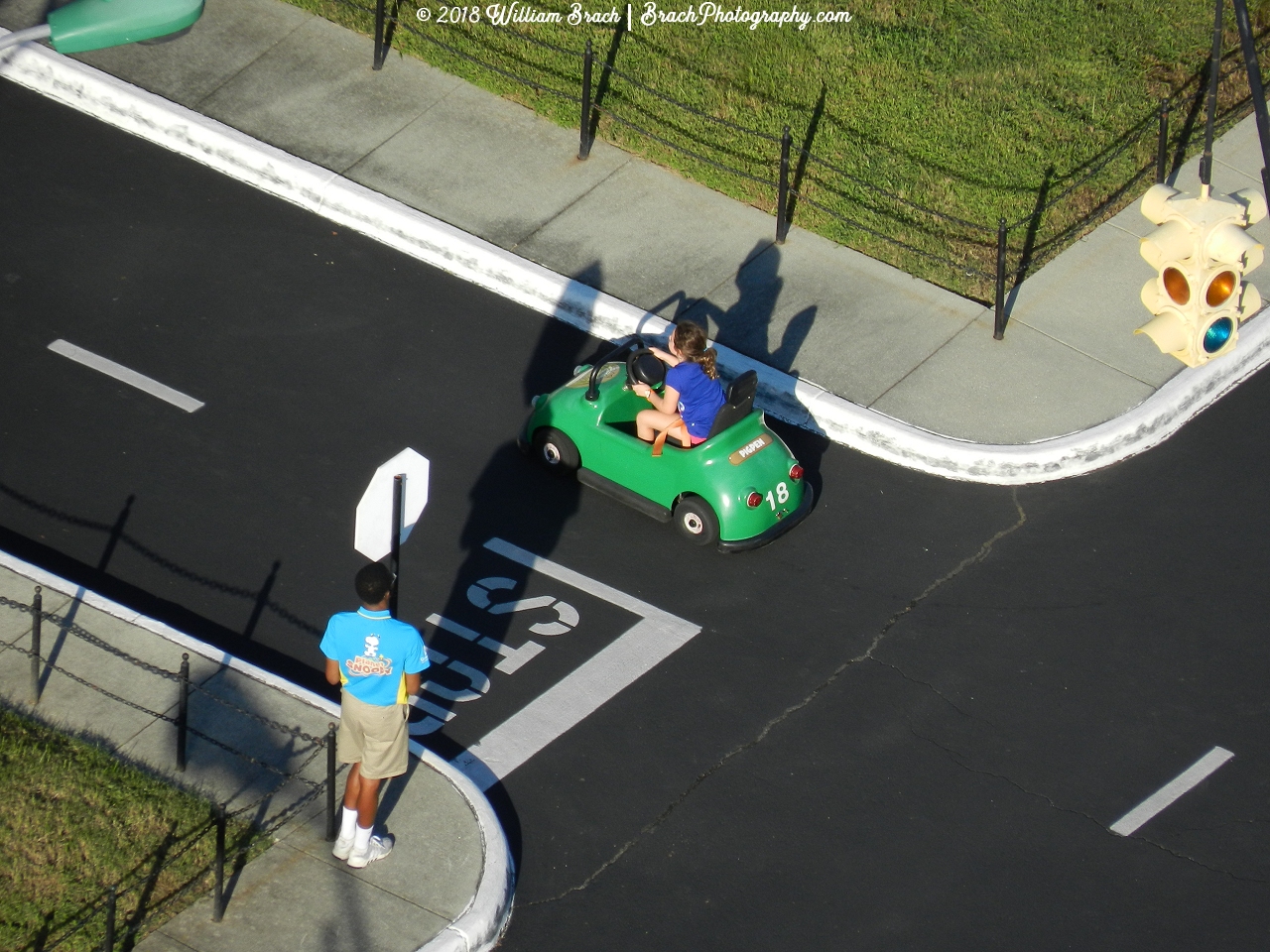 Learning how to drive at Joe Cool's Driving School.