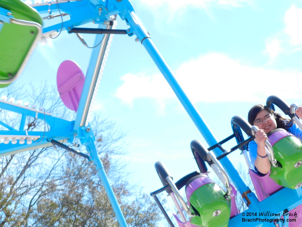 Laura enjoying her ride.